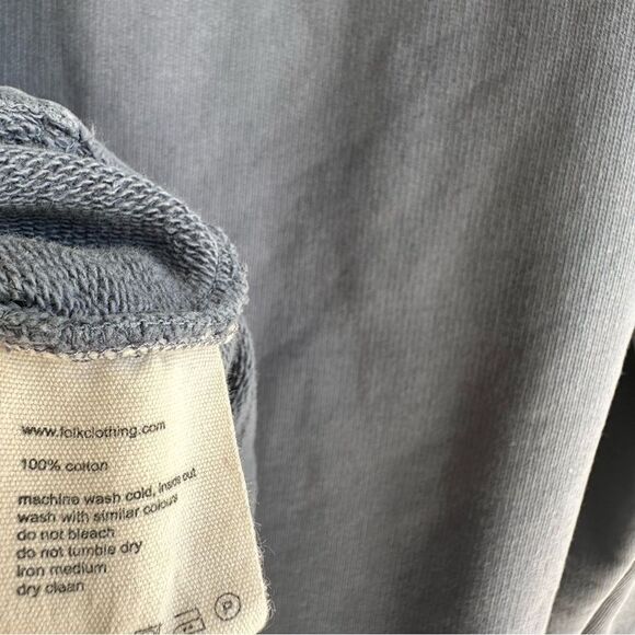 FOLK Hoodie Jacket Size 3/Medium Pullover Soft Lounge  Comfy Cotton - Picture 4 of 4